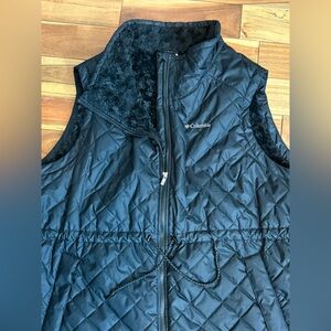 COLUMBIA 3X ✨ plus size Black Quilted Vest zip up like new